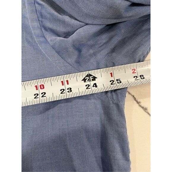 Eton Ganghester Men’s Luxury Blue Button Down Dress Shirt Sz 17.5 Work Office At - Picture 7 of 9